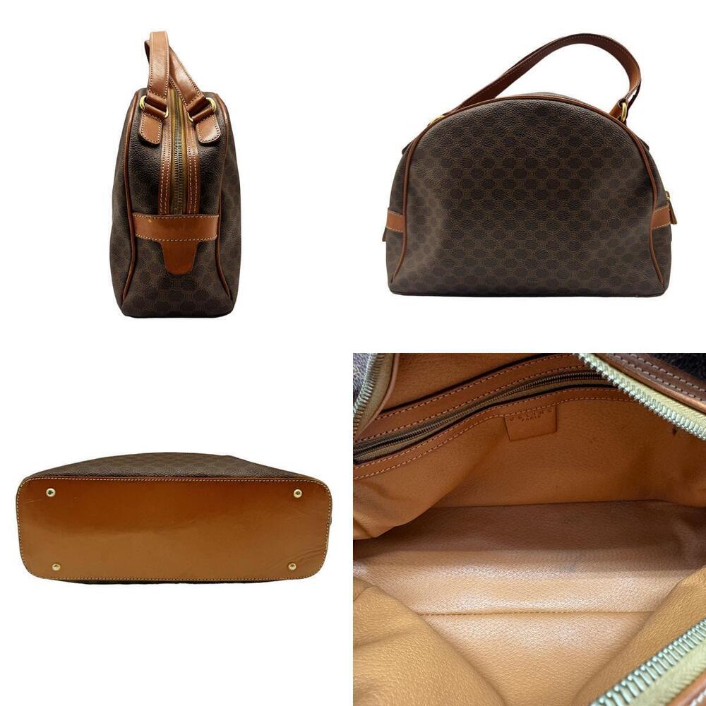Celine handbag gold Macadam brown leather Gold Brown